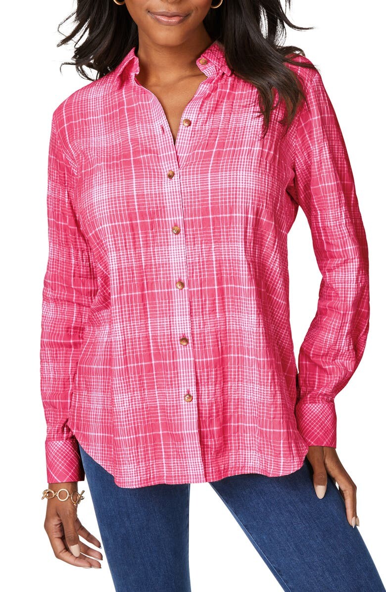 

Рубашка на пуговицах Rhea в клетку Easy Care FOXCROFT