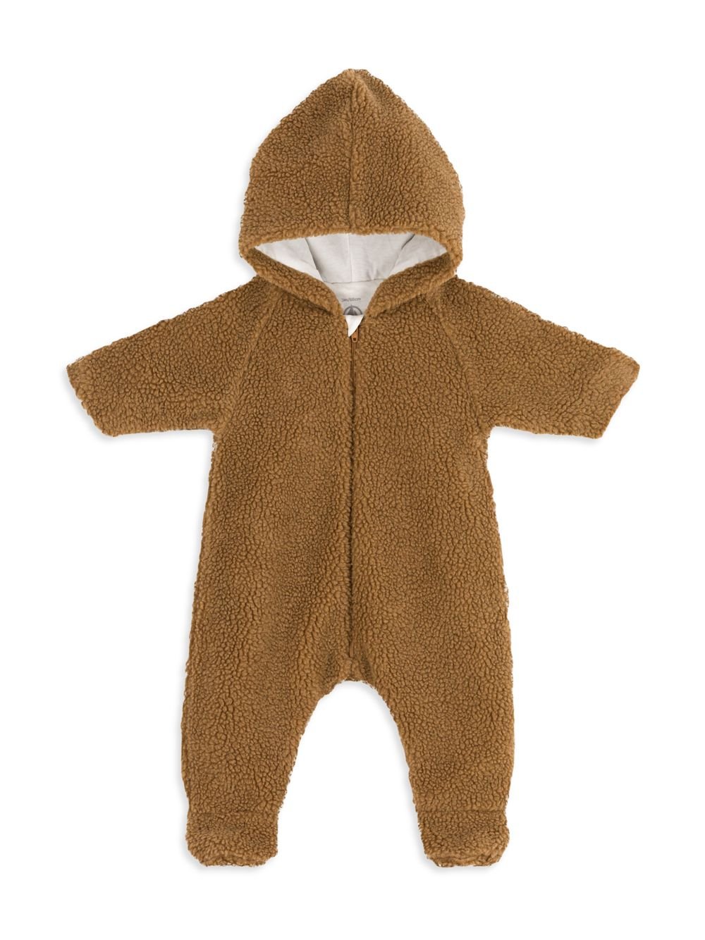 

Футболка Teddy Footie для малышей с капюшоном Petit Bateau, коричневый