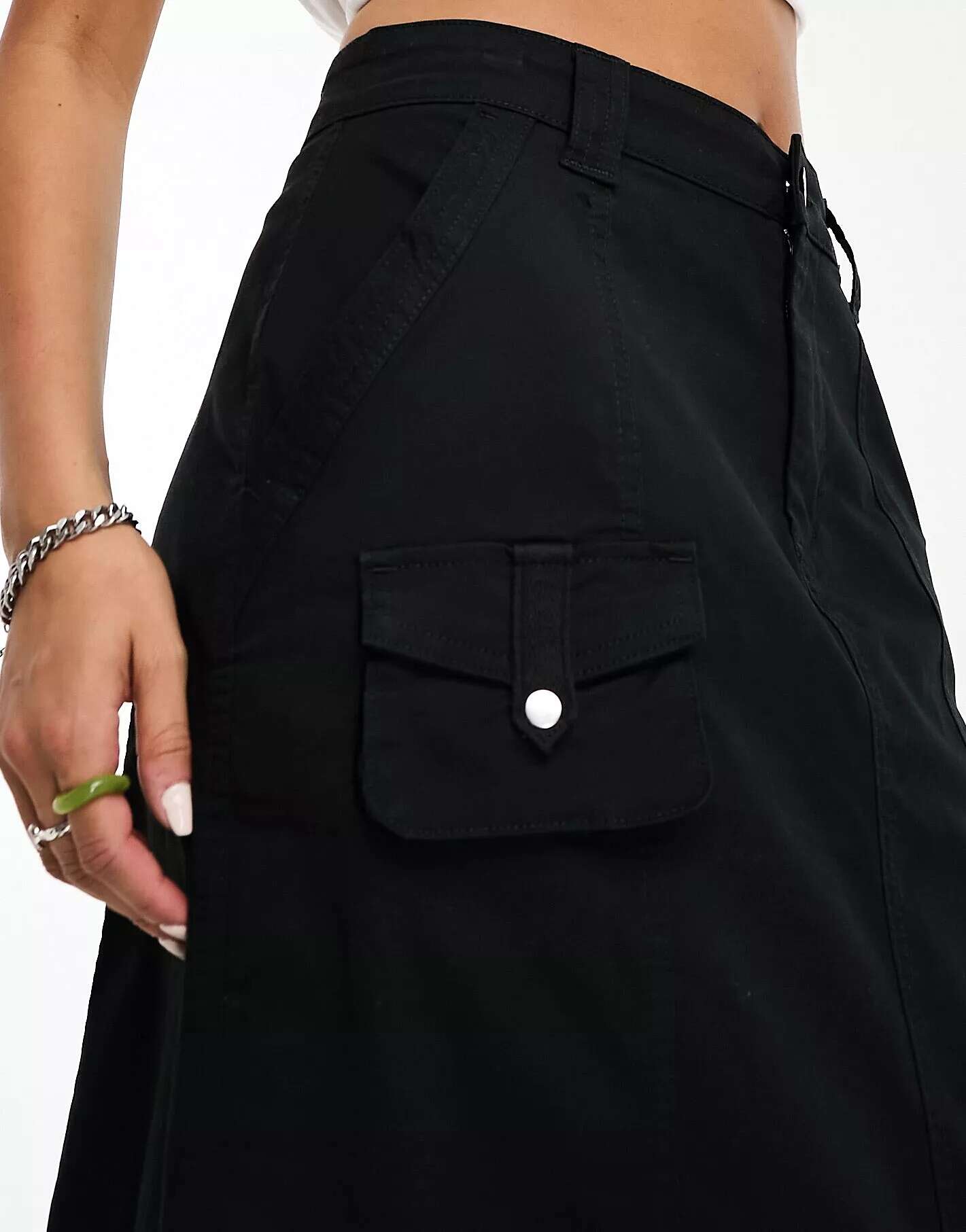 Хлопок: Юбка макси On практичная черная Cotton:On юбка панинтер практичная 44 размер