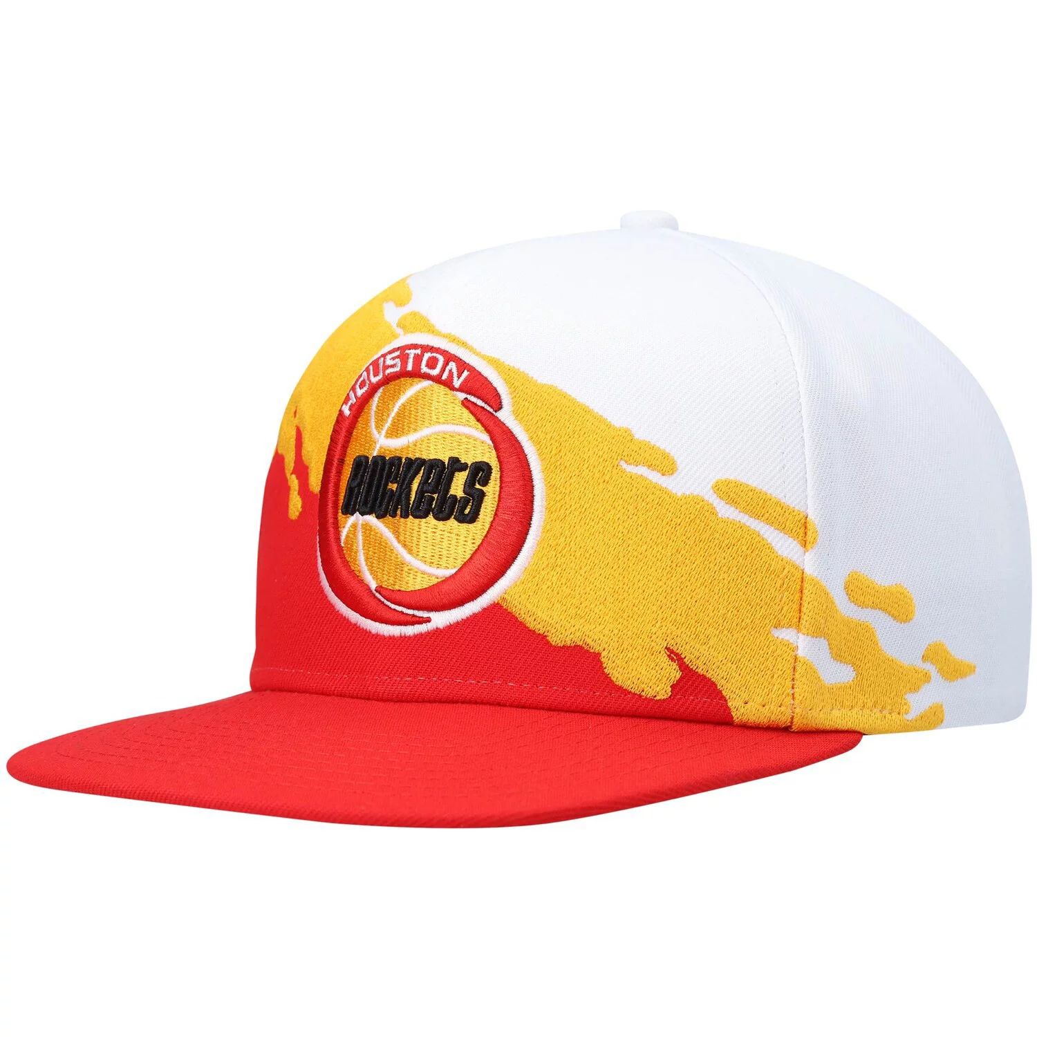 

Мужская кепка Mitchell & Ness белого/красного цвета Houston Rockets Hardwood Classics Paintbrush Snapback Hat