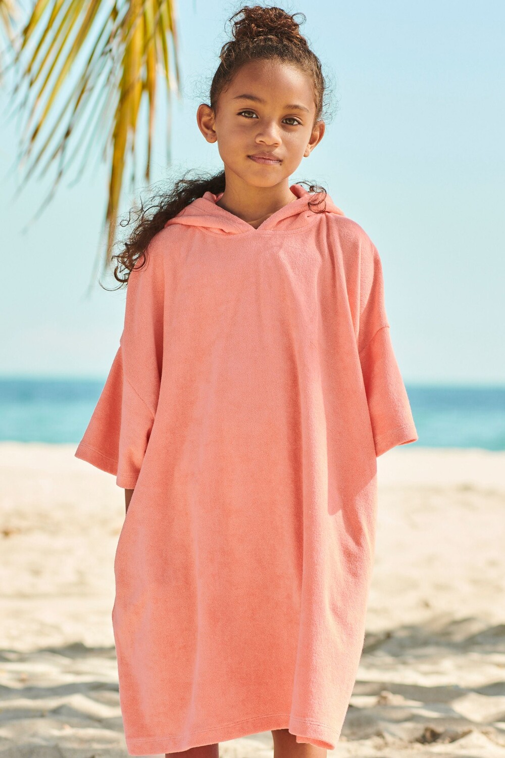 

Махровый пододеяльник Oversize с капюшоном Next, оранжевый