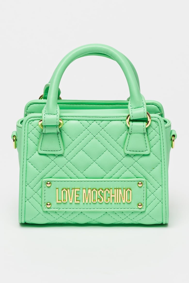 

Маленькая стеганая сумка Love Moschino, зеленый