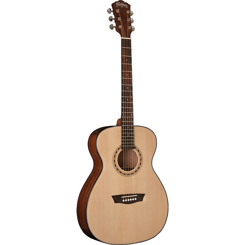 цена Акустическая гитара Washburn AF5K Apprentice Series Folk Body Acoustic Guitar with Hardshell Case, Natural