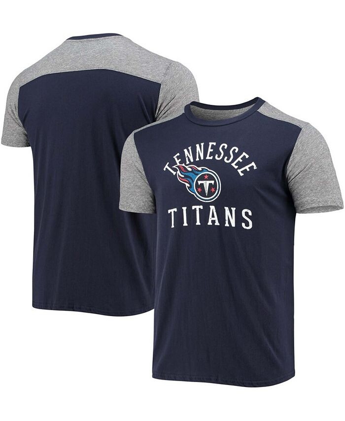 

Мужская темно-серая футболка Tennessee Titans Field Goal Slub Majestic, синий