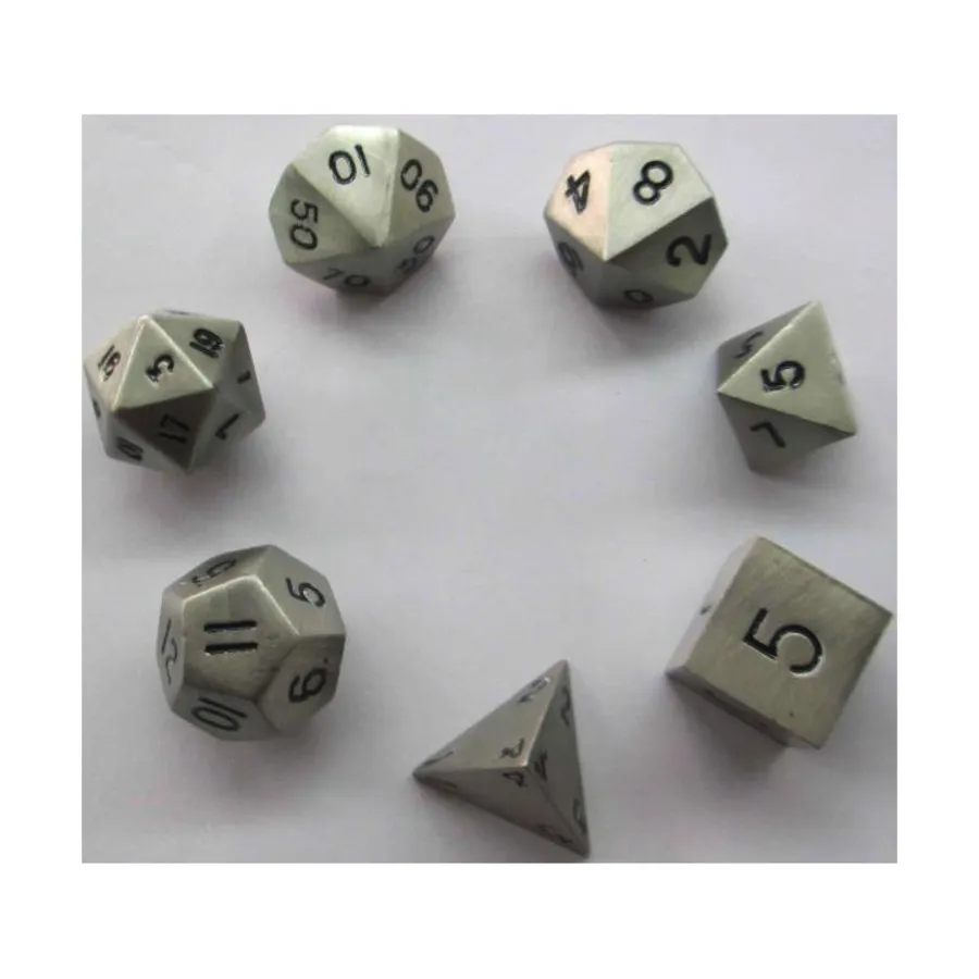 

Поли-набор античное серебро 16 мм (7), Metal Dice (Metallic Dice Games)