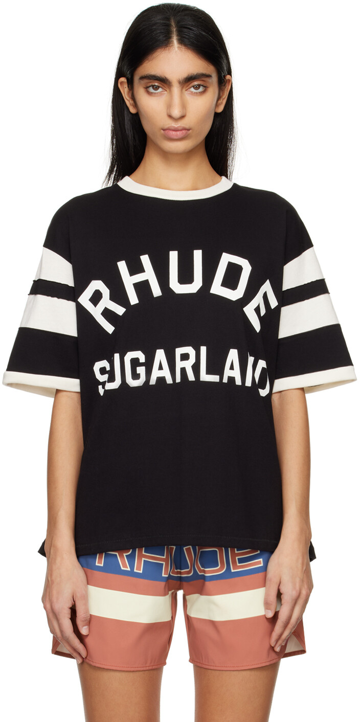 

Черная футболка с надписью «Шугарленд» Rhude, цвет Black