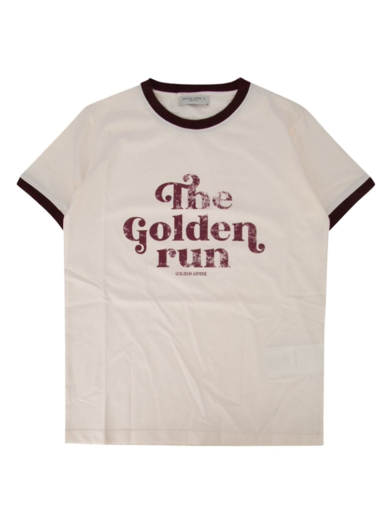 

Golden Goose Kids футболка с принтом-лозунгом, белый