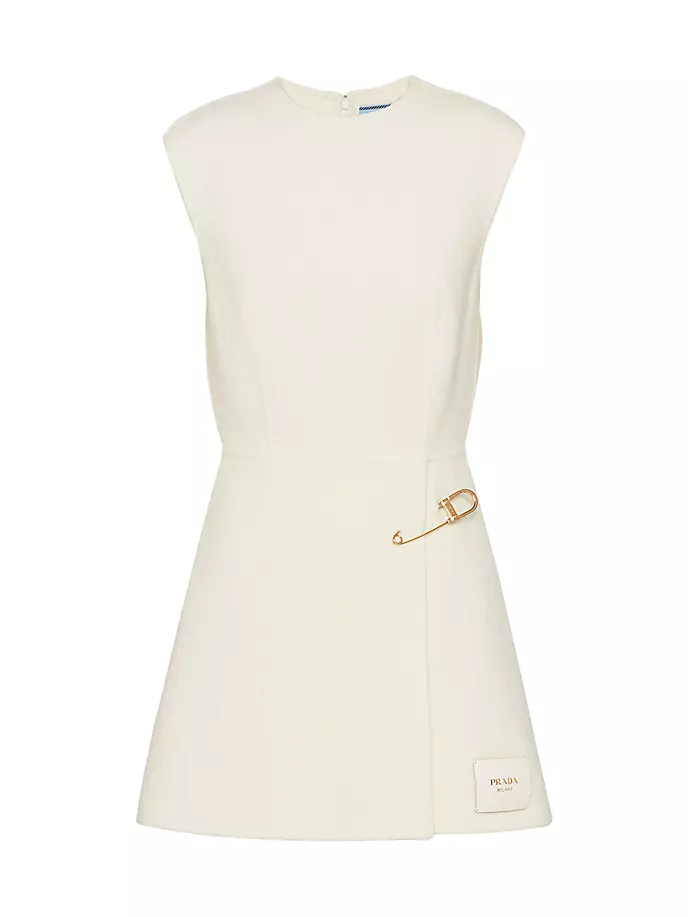 

Мини-платье из стираного твила Prada, цвет beige khaki