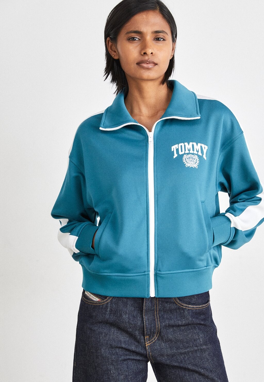 

Толстовка на молнии VARSITY SPORT TRACK JACKET Tommy Jeans, бирюзовый