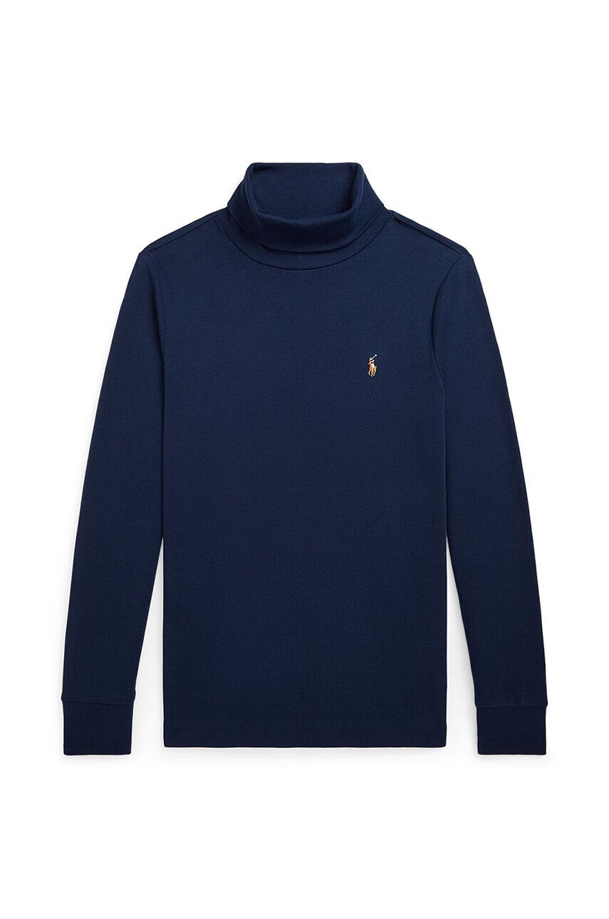 

Хлопковая рубашка с длинными рукавами Polo Ralph Lauren для мальчиков, темно-синий
