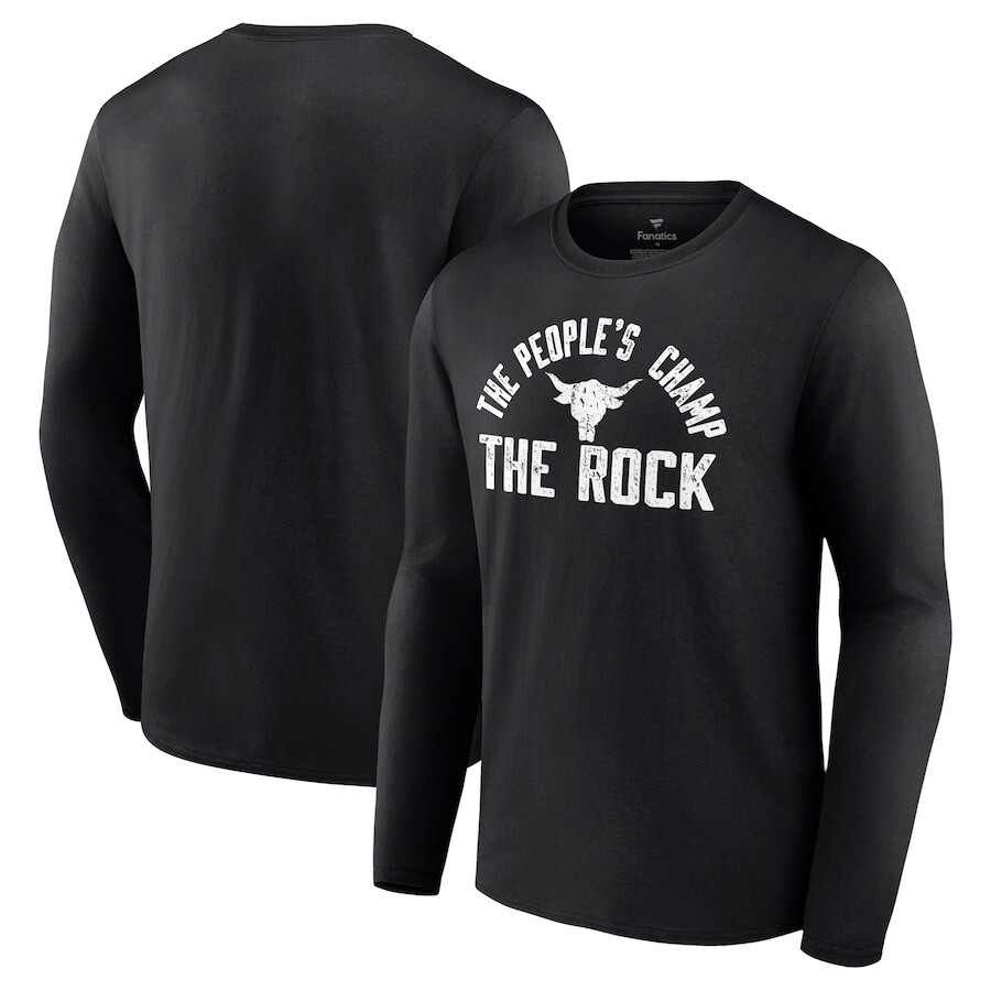 

Футболка с длинным рукавом Fanatics Branded The Rock, черный