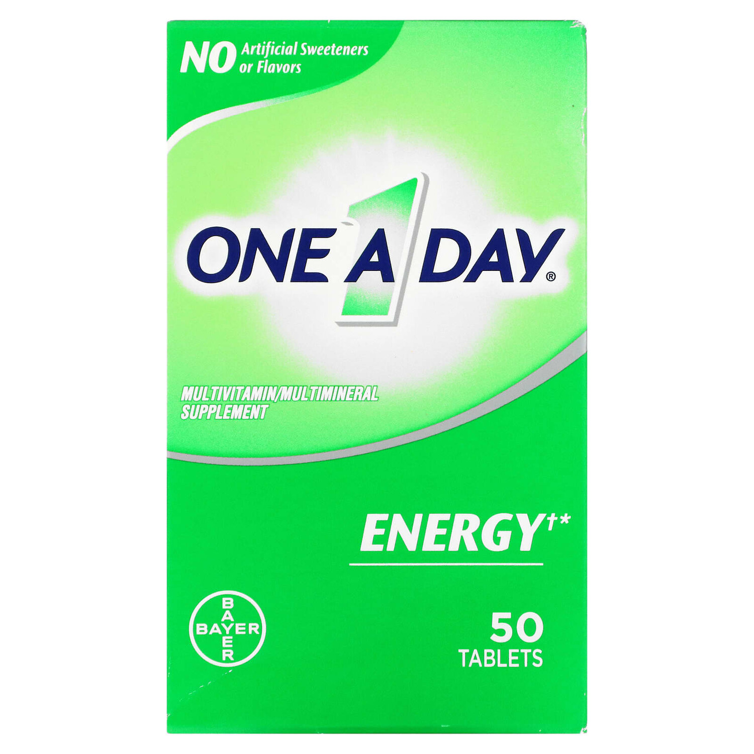 

Energy, мультивитаминная / мультиминеральная добавка, 50 таблеток, One-A-Day
