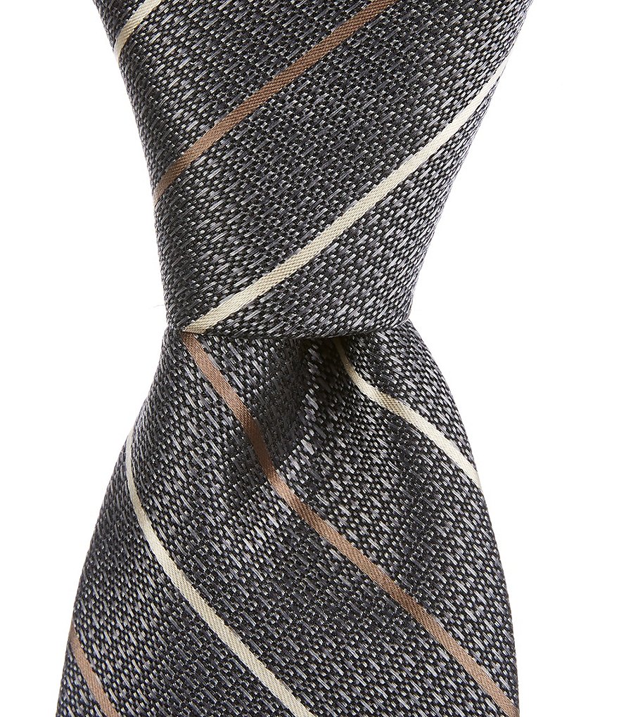 Cremieux Grounded Stripe 3 1/4Шелковый галстук, серый