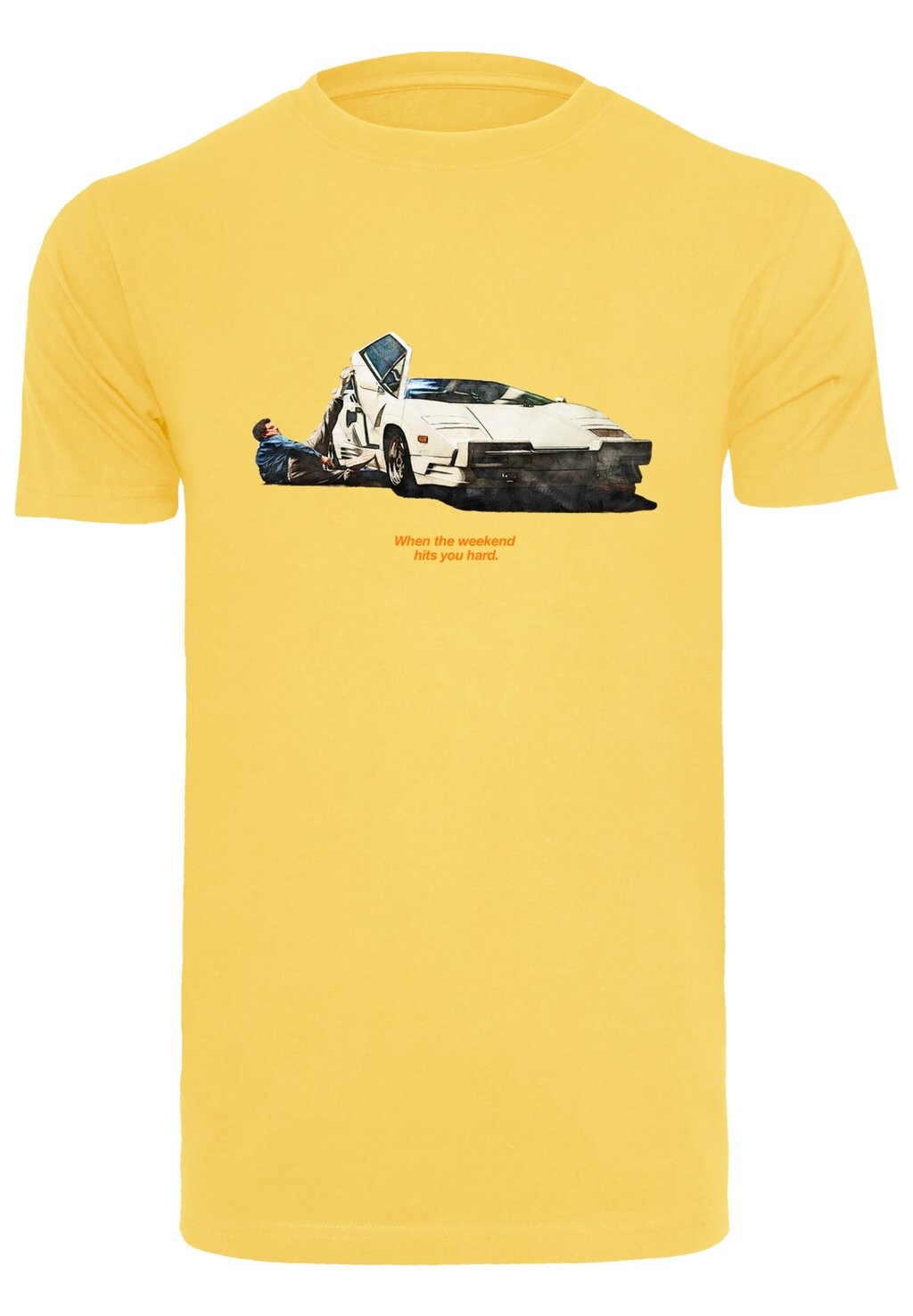 

Футболка с принтом WEEKEND WOLF Mister Tee, цвет taxi yellow