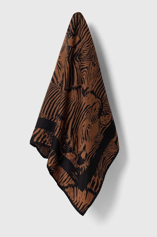 Шелковый шарф Weekend Max Mara, коричневый