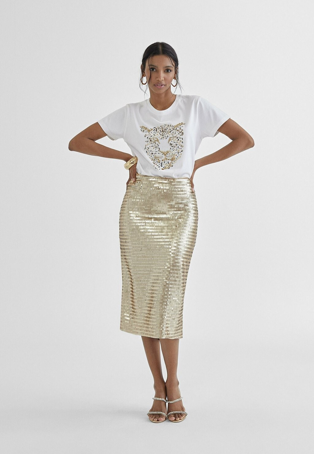 

Высокие мюли LOLA CASADEMUNT, цвет gold
