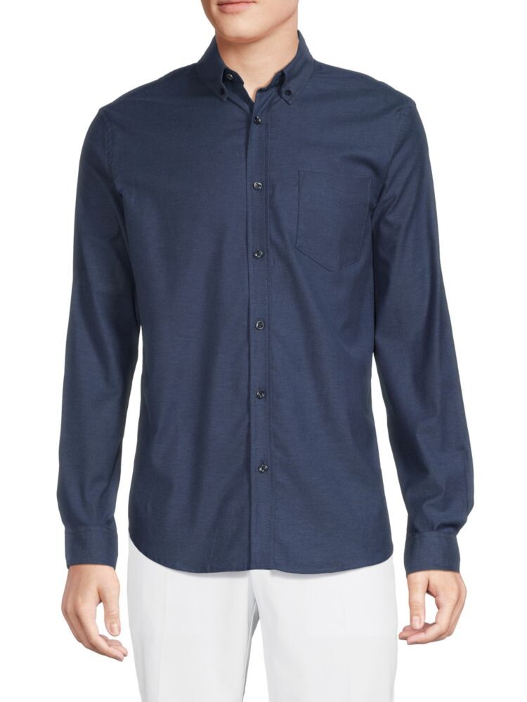 

Оксфордская рубашка с воротником на пуговицах Ben Sherman, темно-синий