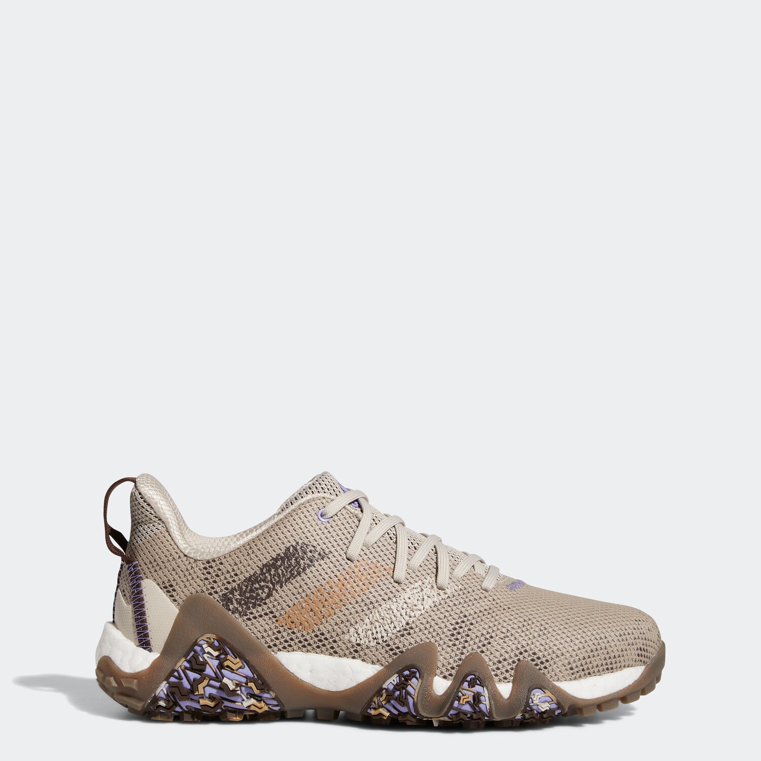 

Мужские кроссовки для гольфа adidas Codechaos 22 Limited Edition без шипов, цвет Bliss / Brown / Light Purple