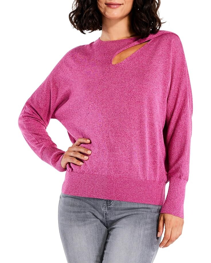

Свитер NIC+ZOE Soft Sleeve Twist Tee, цвет Shocking Pink