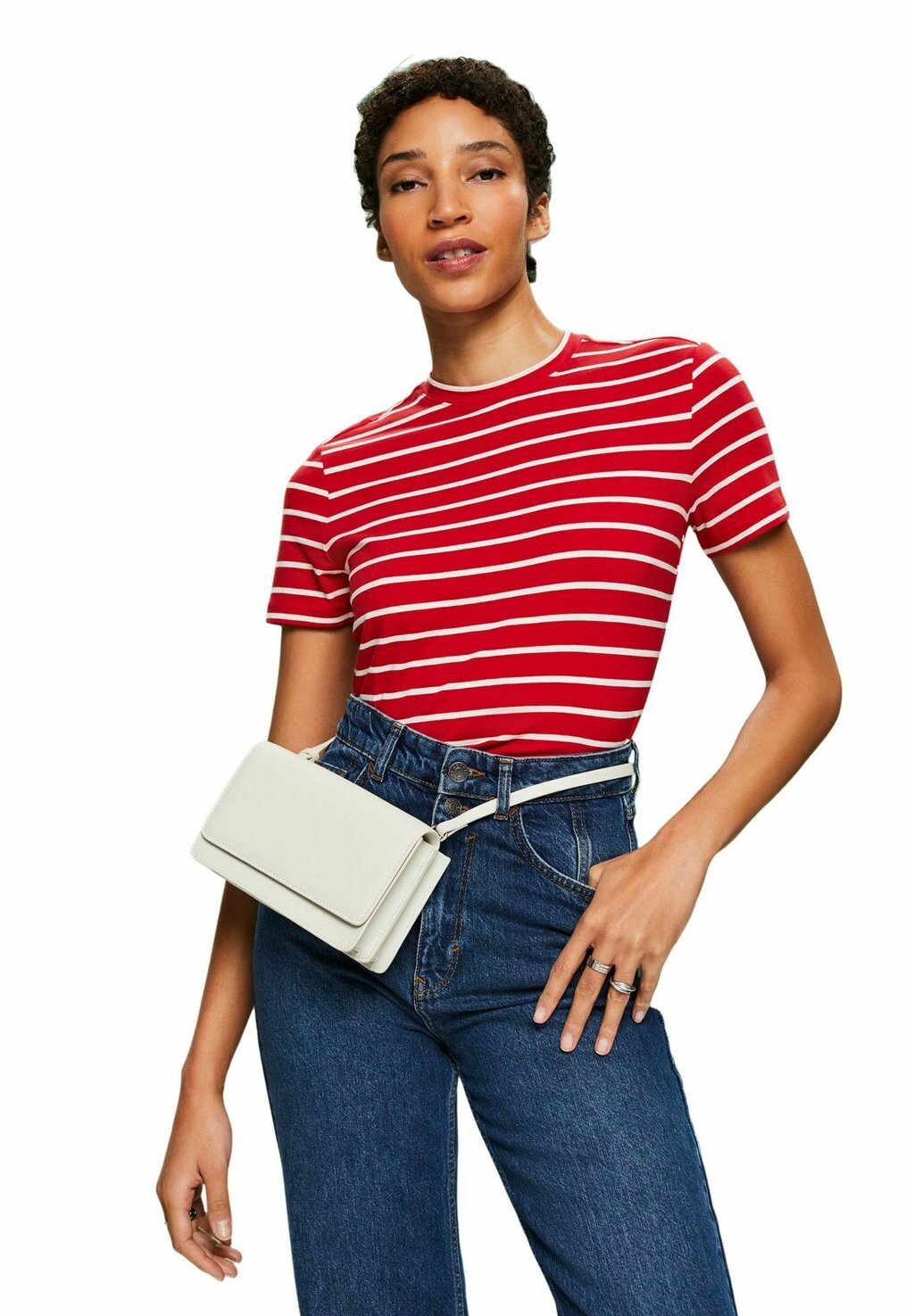 

Футболка с принтом SOLID Esprit, цвет dark red