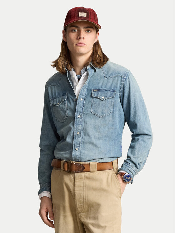 

Рубашка стандартного кроя Polo Ralph Lauren, синий