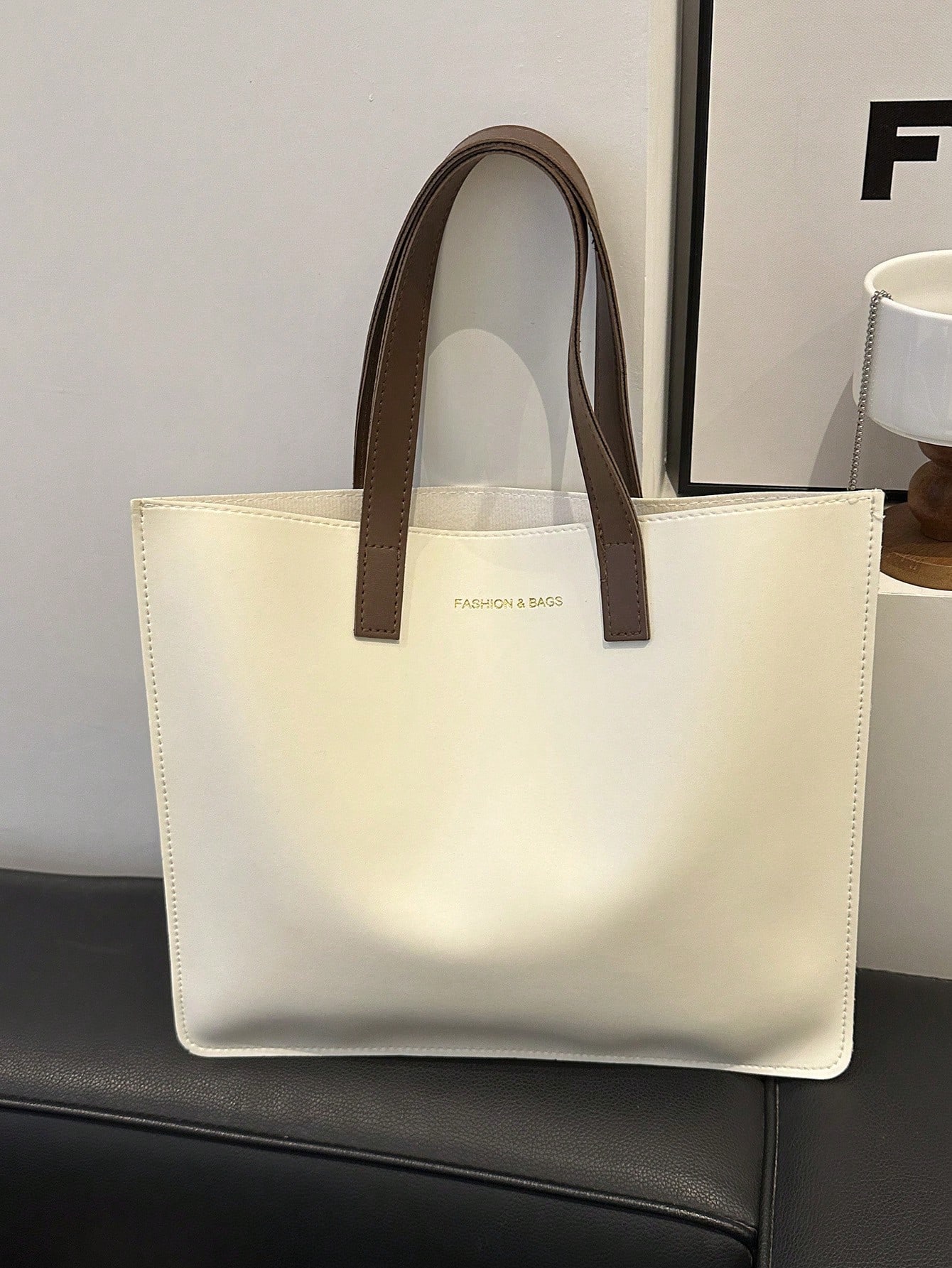 Модная двухцветная женская пригородная сумка, белый