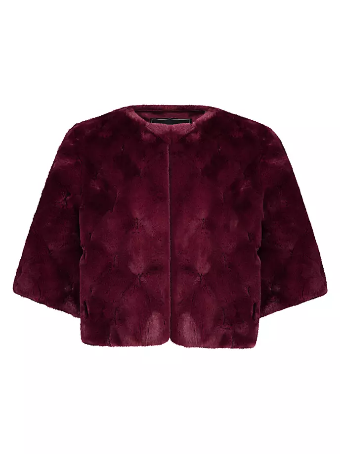 

Стеганое плюшевое плечо из искусственного меха Bcbgmaxazria, цвет wine