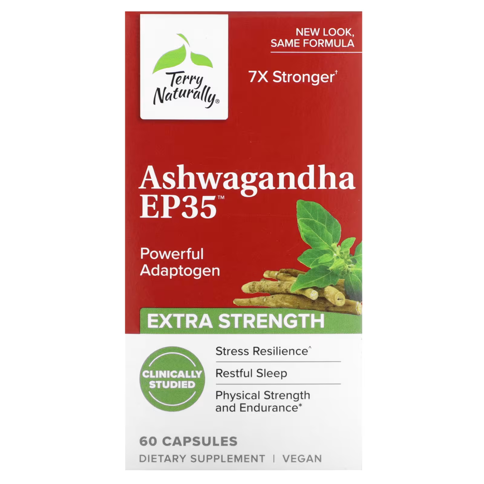 Пищевая добавка Terry Naturally Ashwagandha EP35 Extra Strength, 60 капсул пищевая добавка terry naturally здоровая печень 60 капсул