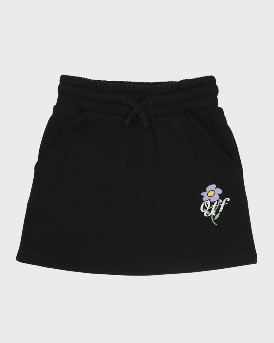 

Толстовка с цветочным принтом и логотипом для девочек, размеры 4–12 Off-White
