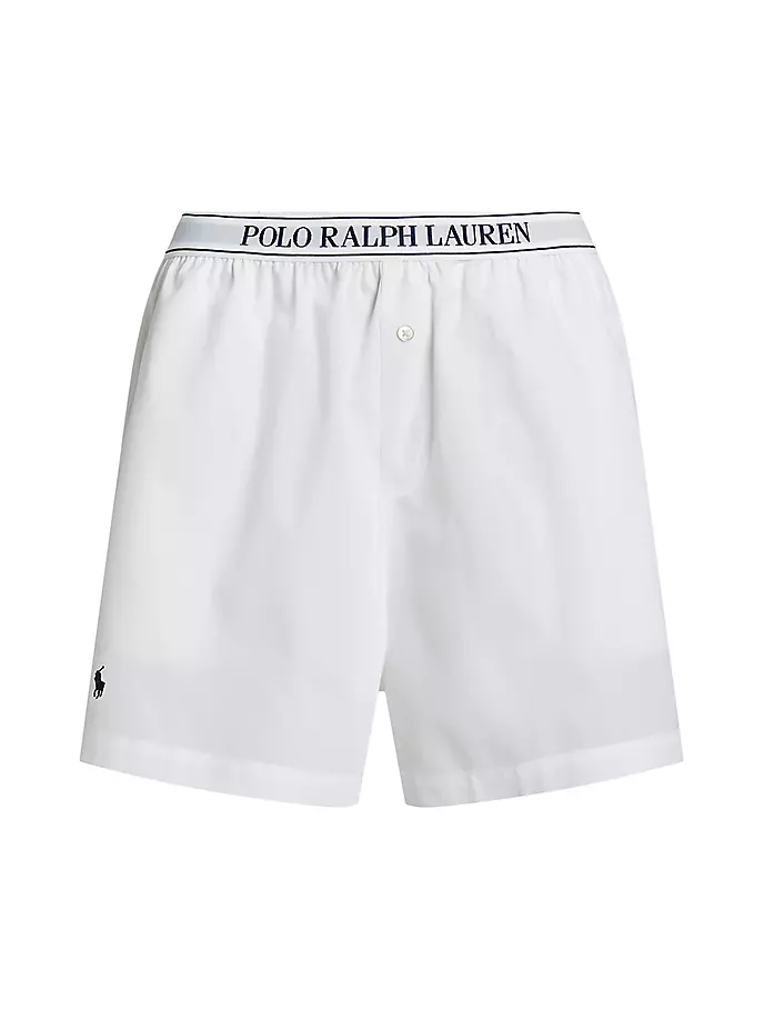 

Хлопковые боксеры с логотипом Mia Polo Ralph Lauren, цвет white cloud