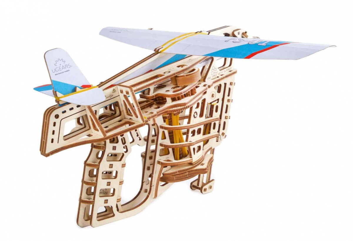 

3D-пазл Деревянная пусковая установка для самолетов Ugears