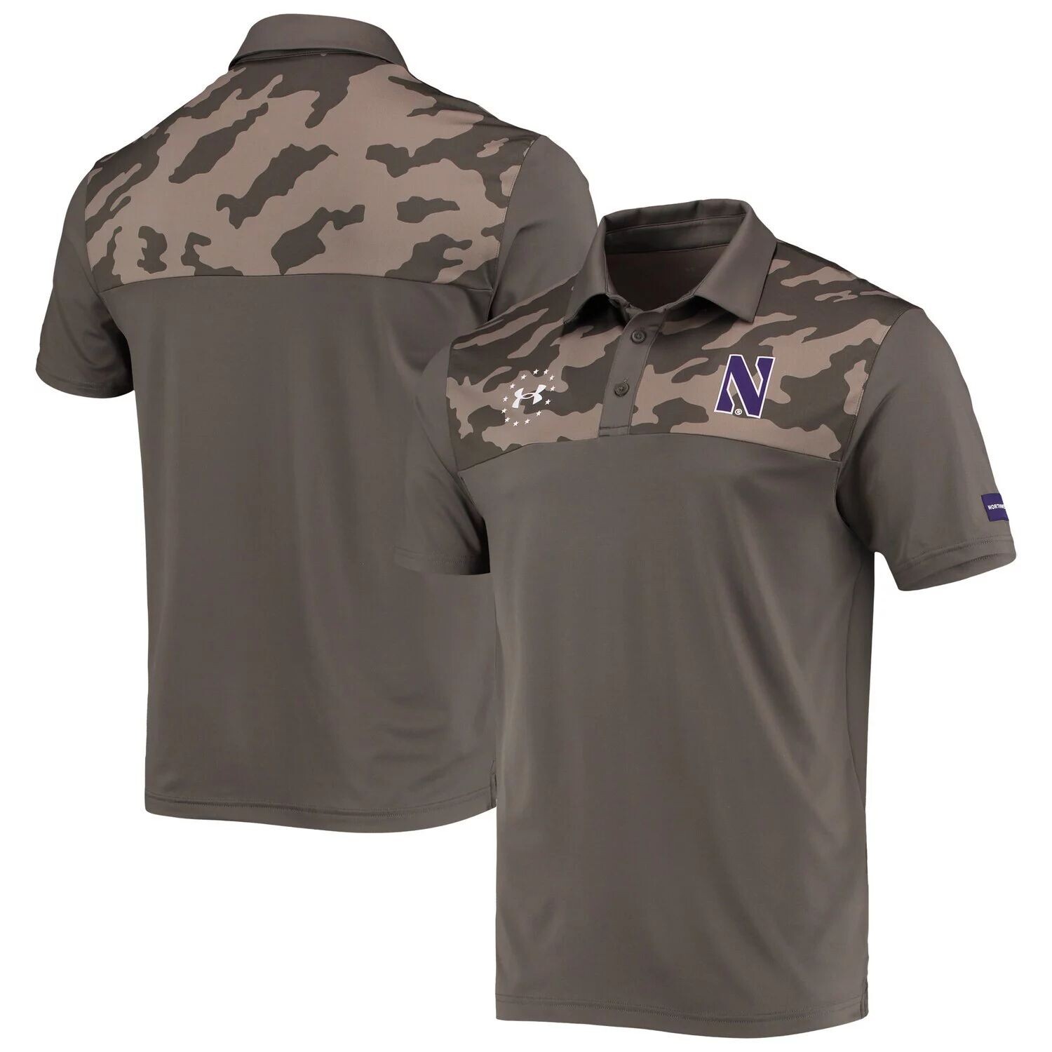 

Мужское оливковое поло Northwestern Wildcats Military Appreciation Performance Performance Under Armour