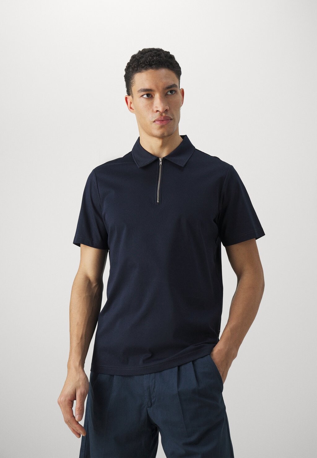 

Рубашка-поло Ross Zip NN.07, цвет navy blue