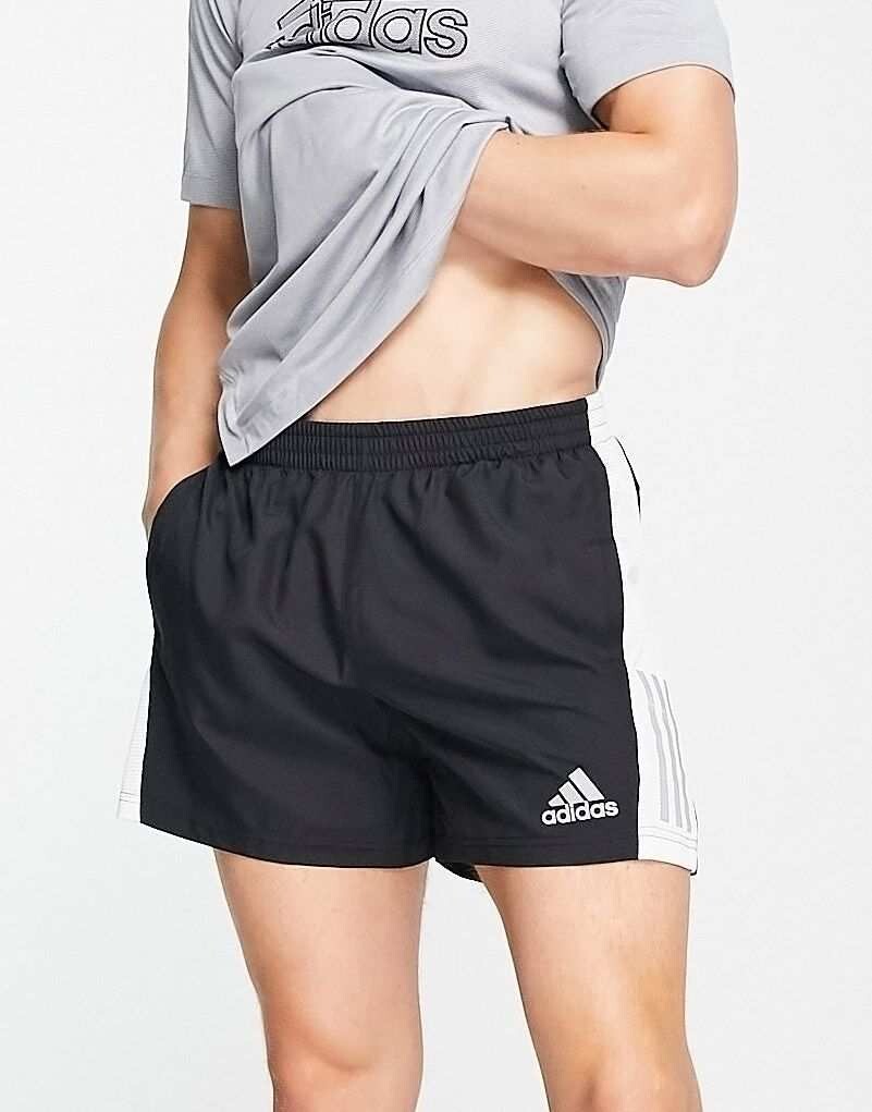 

Черные белые шорты со вставками adidas Running Own the Run