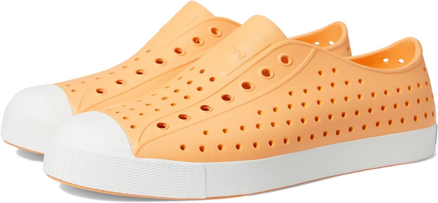 

Кроссовки Jefferson Slip-on Sneakers Native Shoes Kids, цвет Papaya Orange/Shell White