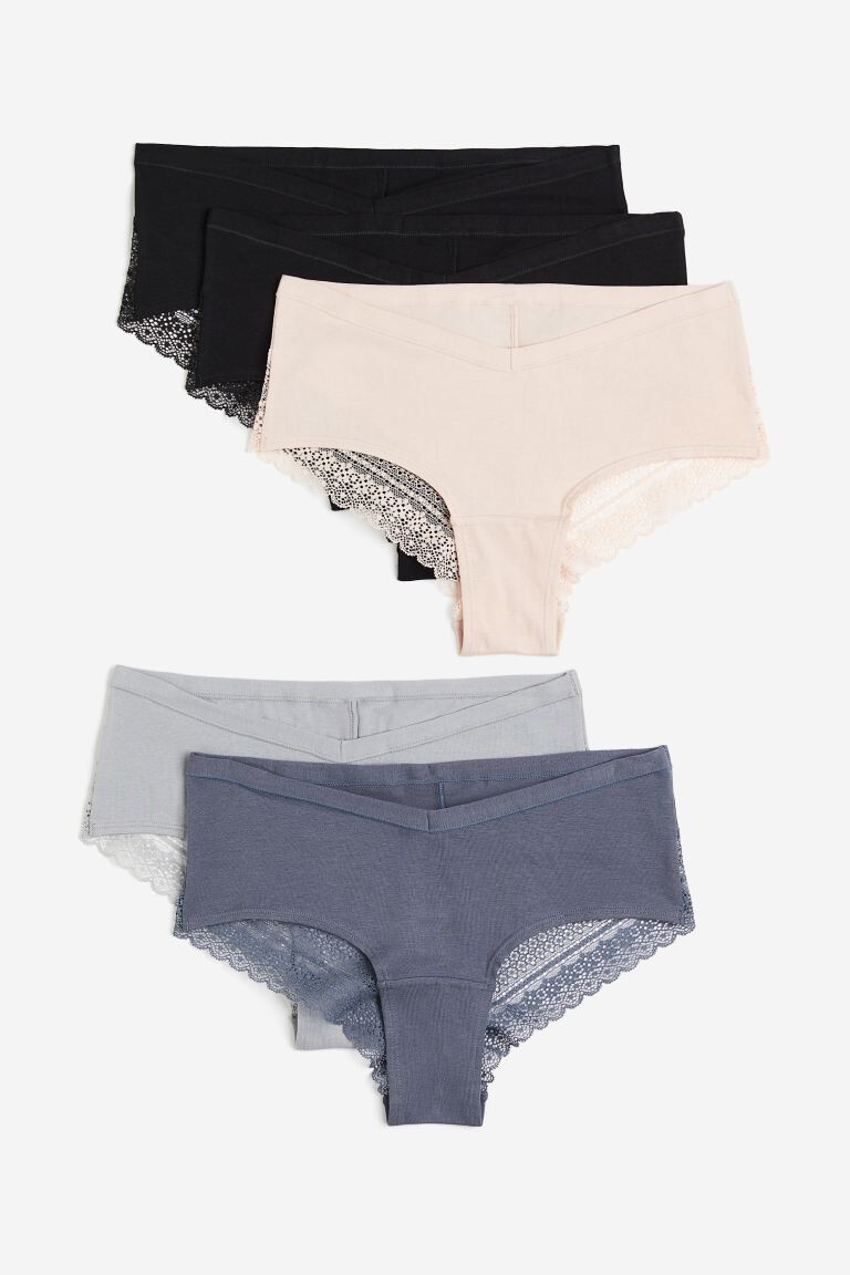 

Трусики-хипстеры из хлопка с кружевом, 5 шт H&M