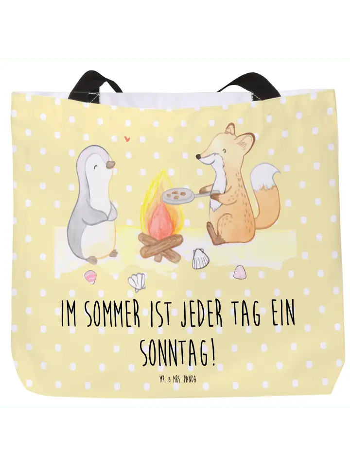 

Сумка-шоппер Mr & Mrs Panda Sommer Sonntag, пастельно-желтый