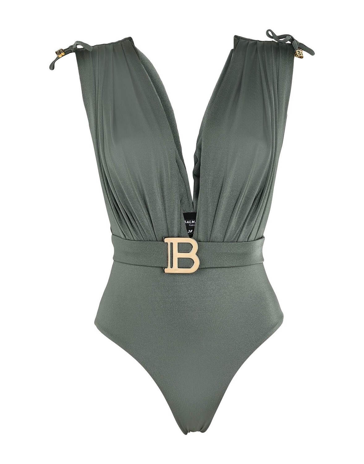 

Цельный купальник Balmain, зеленый