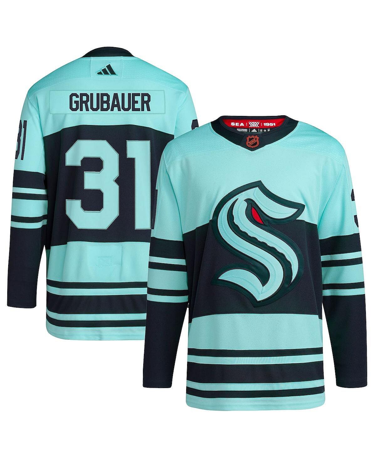 

Мужское джерси Philipp Grubauer Teal Seattle Kraken Reverse Retro 2.0 Authentic Player adidas
