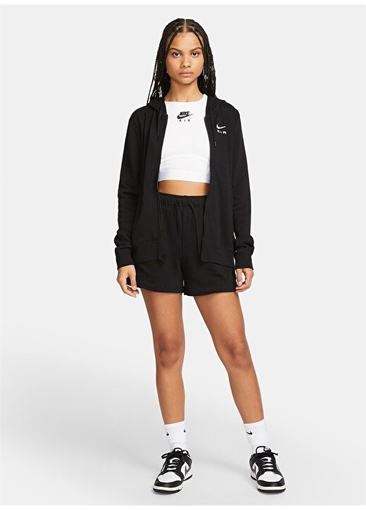 

Черная женская куртка на молнии Nike, Черный