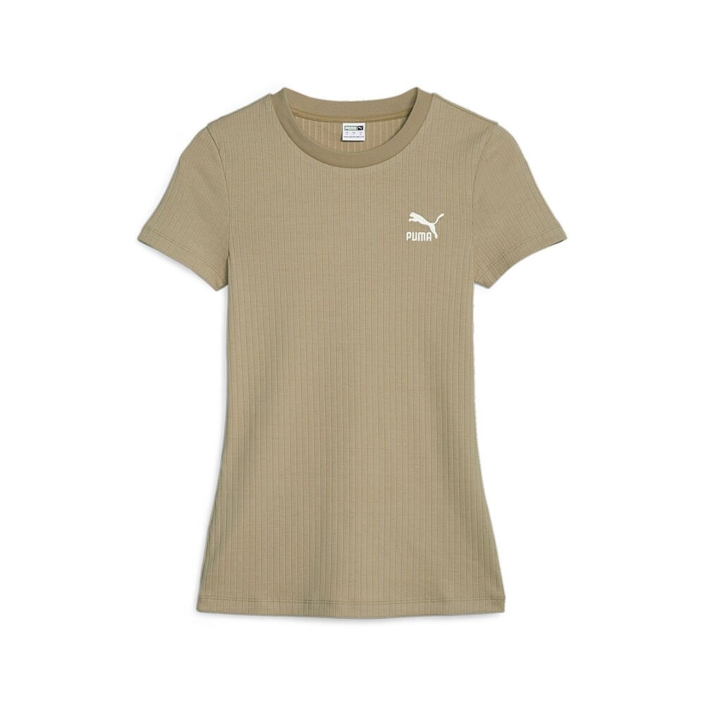 

Футболка Puma Classics Ribbed Slim Fit, бежевый
