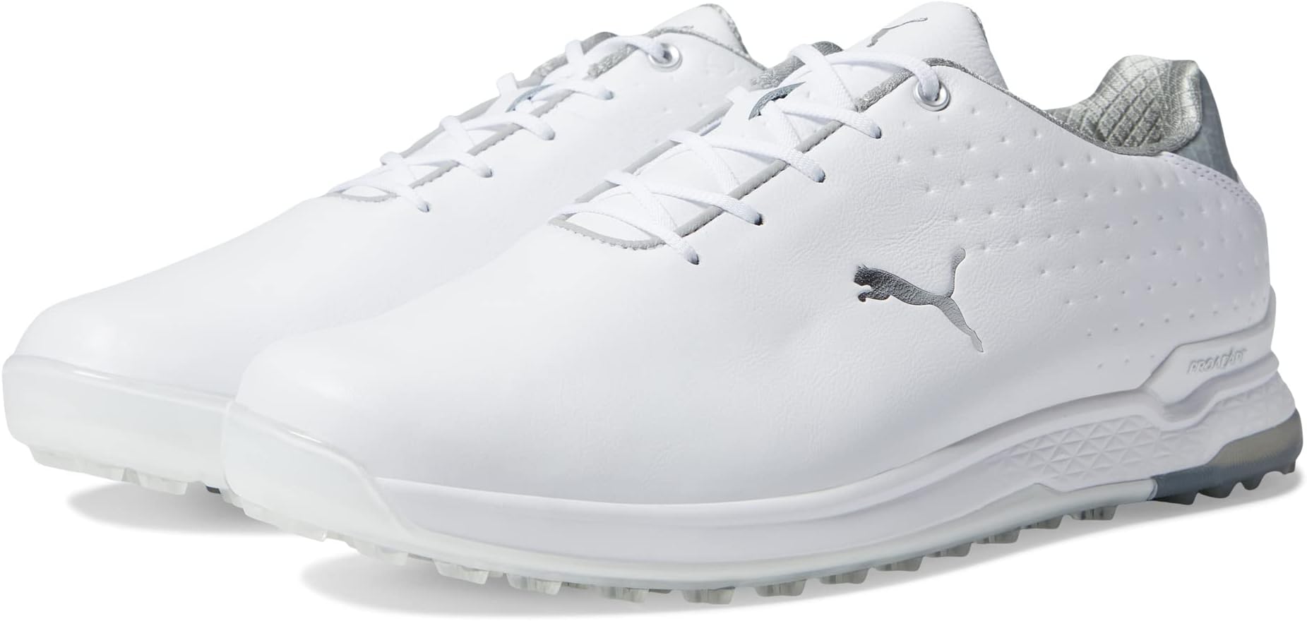 

Кроссовки Proadapt Alphacat Leather Golf Shoes PUMA, цвет Puma White/Puma Silver