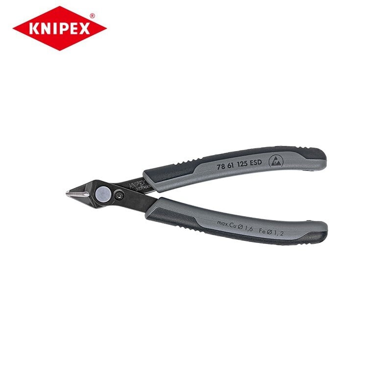 [T] KNIPEX 125 мм антистатические срезные плоскогубцы для электронных инструментов плоскогубцы для водяного рта ножницы для водяного рта электронные ножницы пластиковые плоскогубцы плоскогубцы с диагональными носами 78 61 125 индивидуализация ESD (срок п