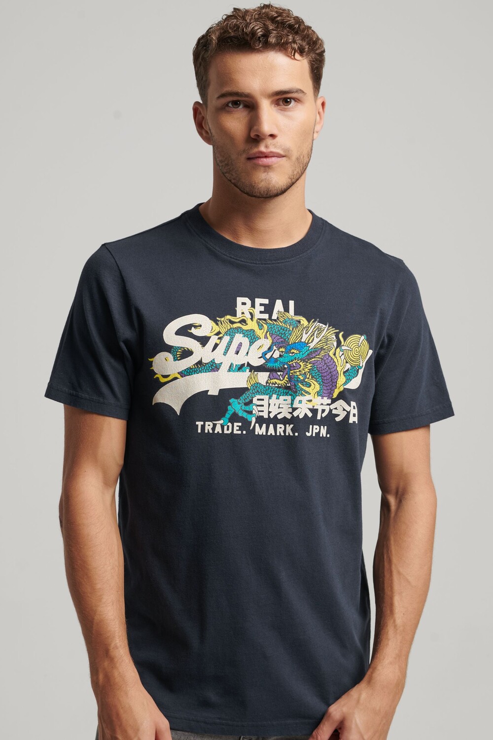 

Футболка Vintage Narrative с логотипом Superdry, синий
