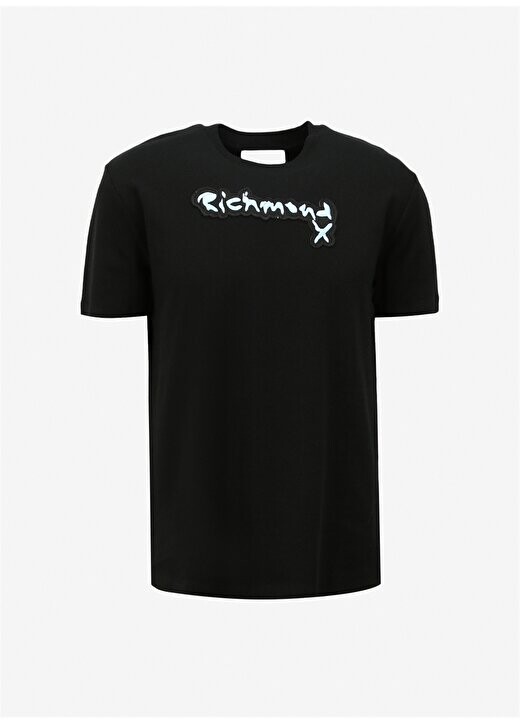 

Черная мужская футболка с круглым вырезом UMA23002TS John Richmond, черный
