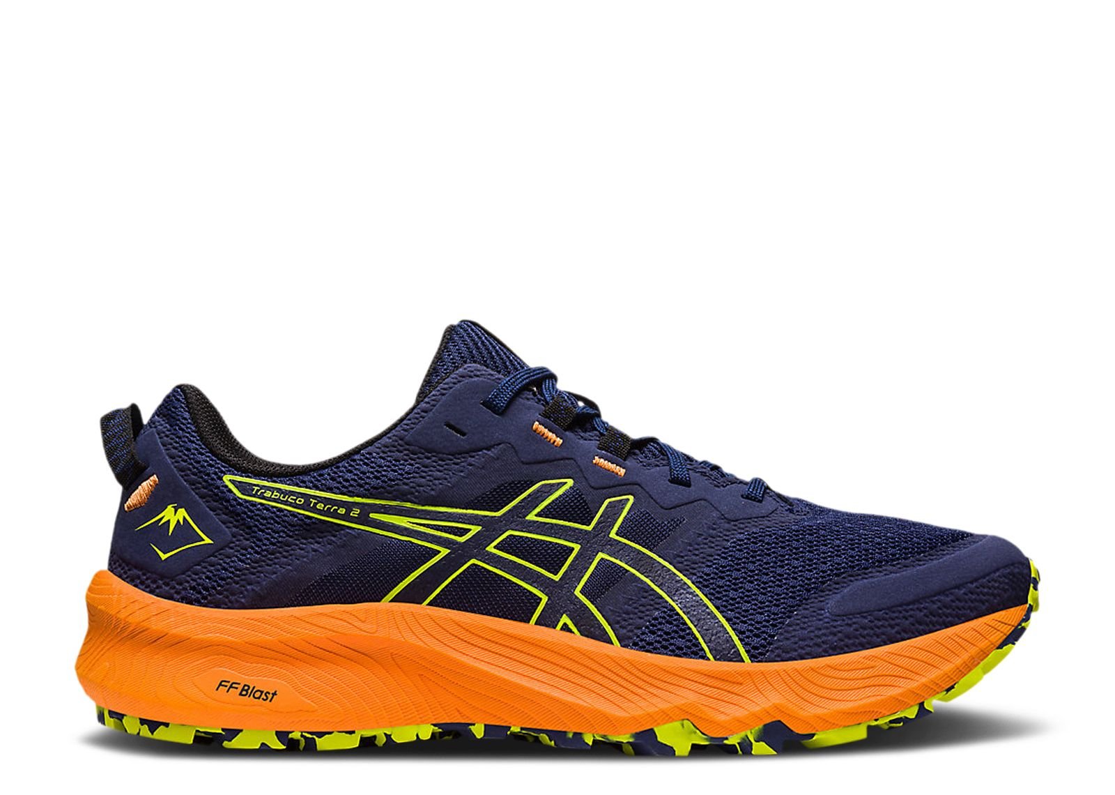 

Кроссовки ASICS Trabuco Terra 2 'Deep Ocean Neon Lime', синий, Синий;черный