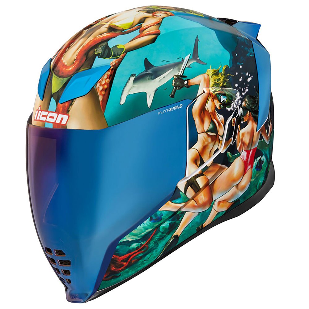 Шлем полнолицевой Icon Airflite Pleasuredome4, разноцветный