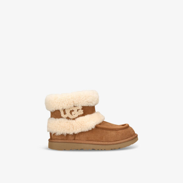 

Замшевые ботильоны Ultra Mini Fluff 8-12 лет Ugg, коричневый