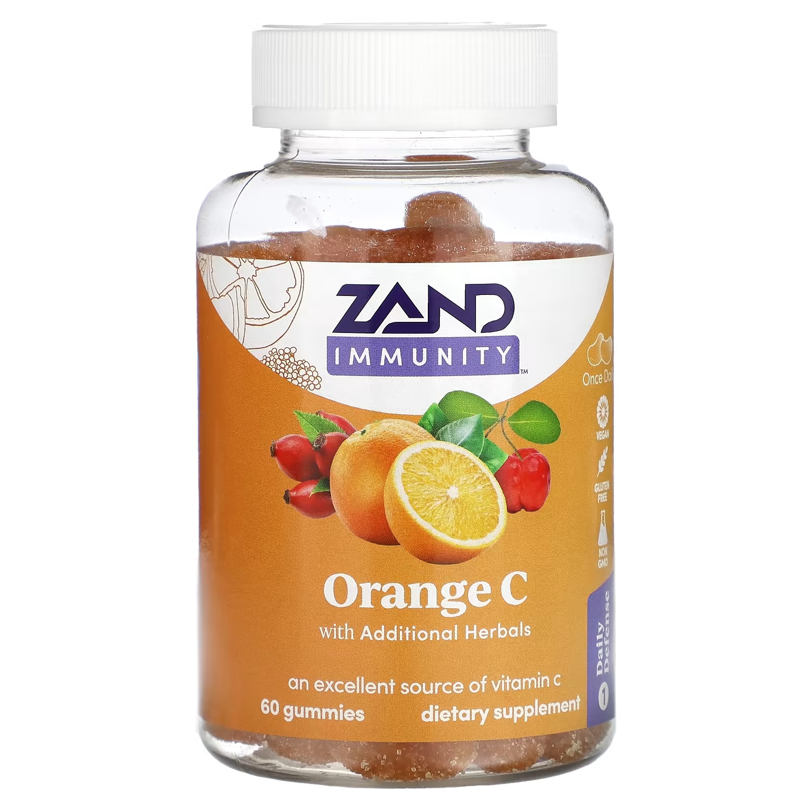 Жевательные конфеты Zand Immunity Orange C, 60 штук zand orange c мармелад 60 мармеладок