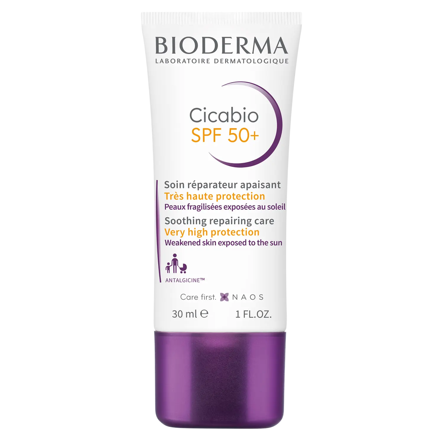 

Солнцезащитный крем для лица с spf50+ Bioderma Cicabio, 30 мл